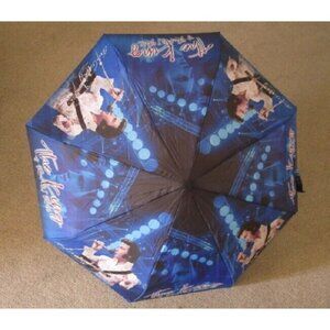 New On Stage Blue 40" Width Elvis Presley Compact Umbrella King of Rock Licensed